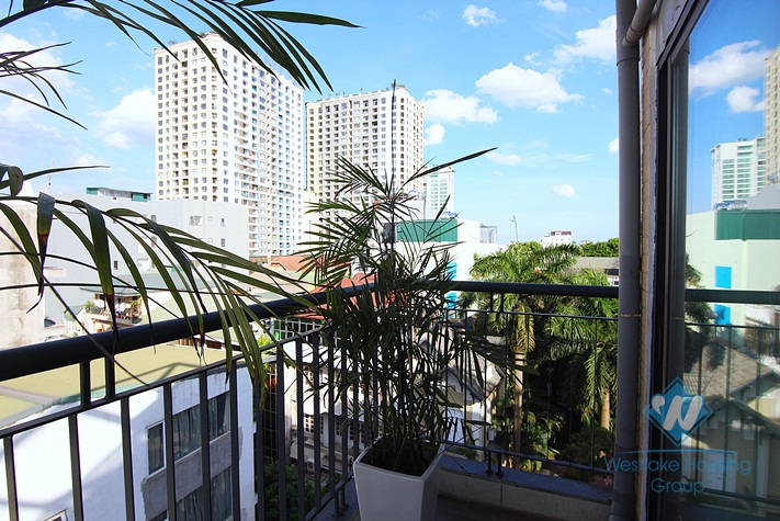 Top floor one bedroom apartment for rent in heart of Tay Ho, Ha Noi